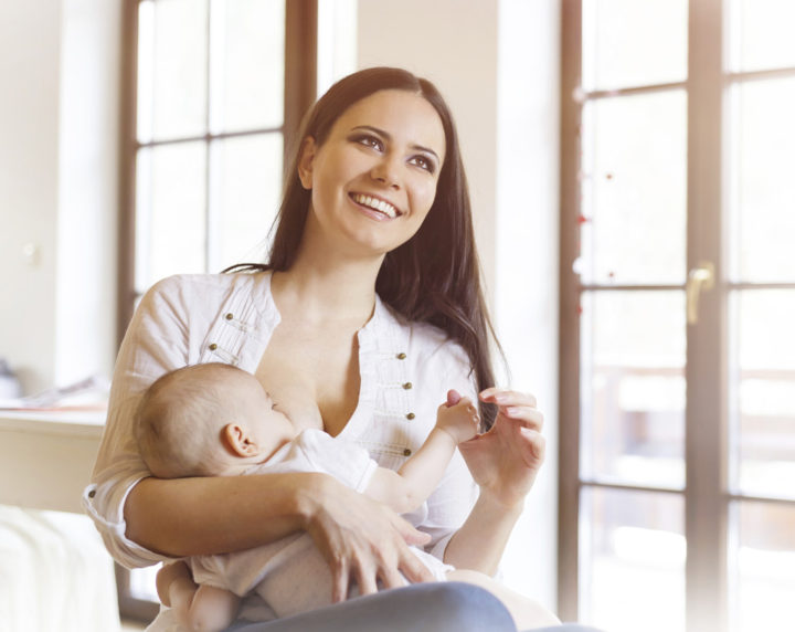 Mother breastfeeding her baby